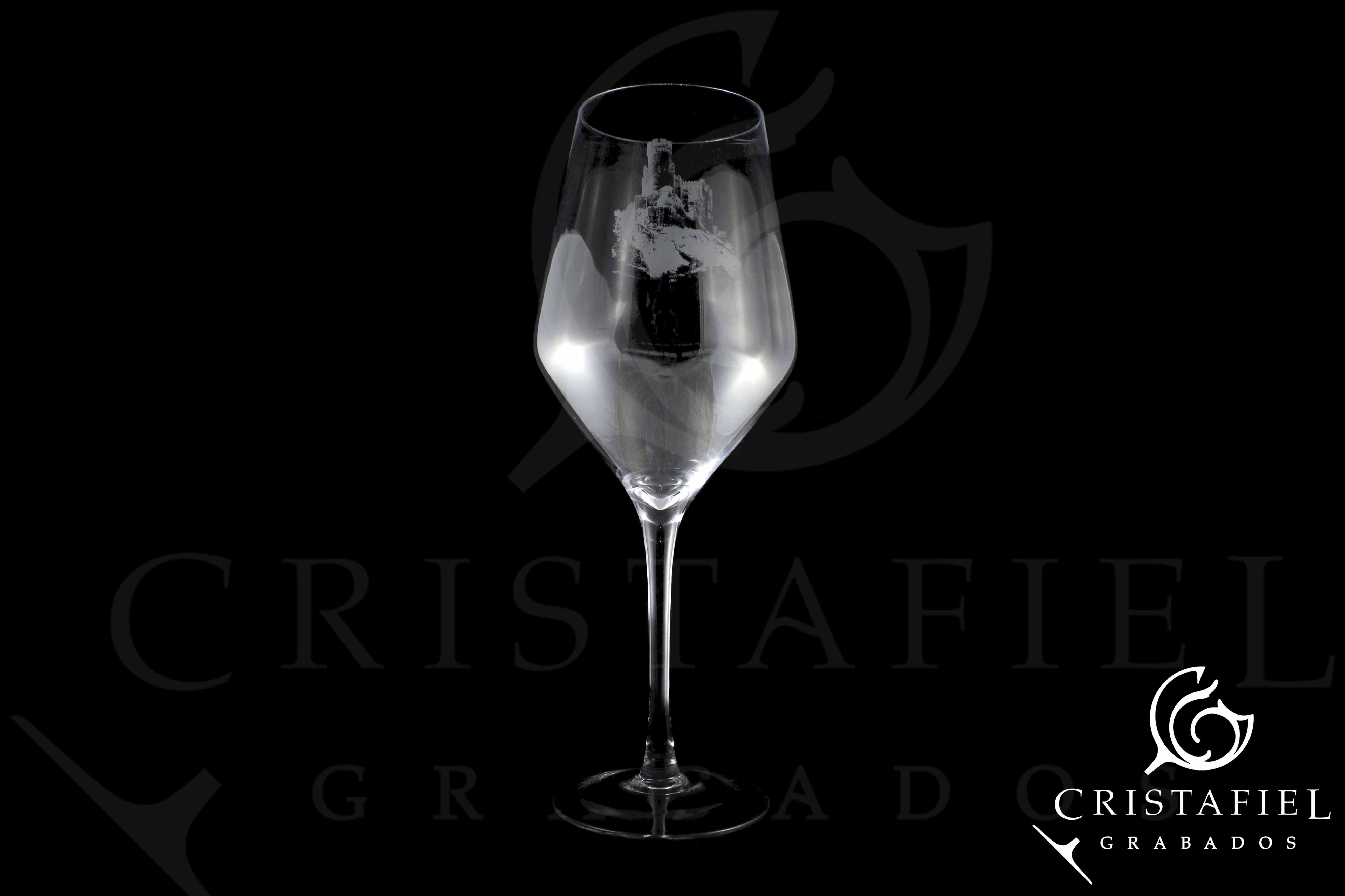 Copas Gigantes Premium Vino 75 cm Grabados Cristafiel
