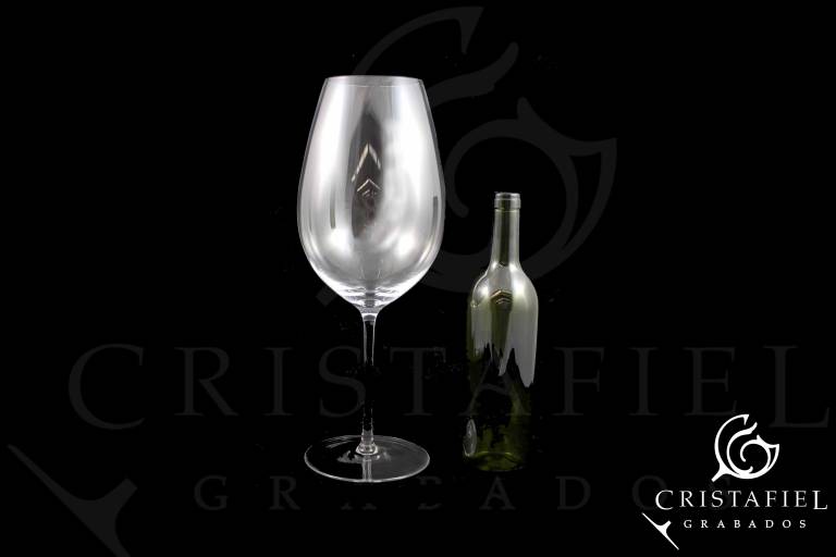 Copas Gigantes Vino 40 cm Grabados Cristafiel