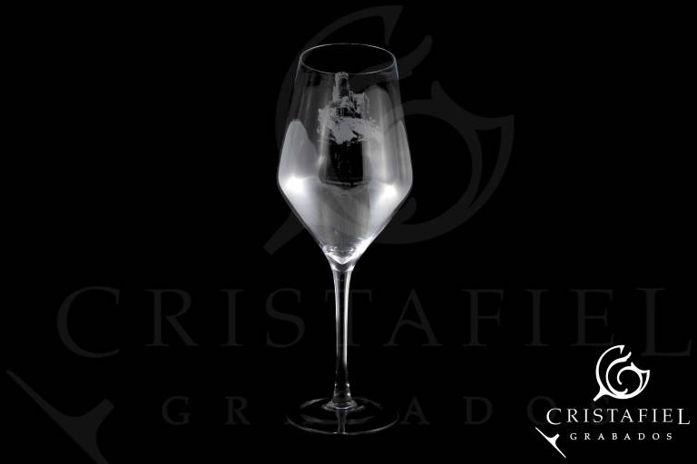 Copas Gigantes Premium Vino 75 cm Grabados Cristafiel