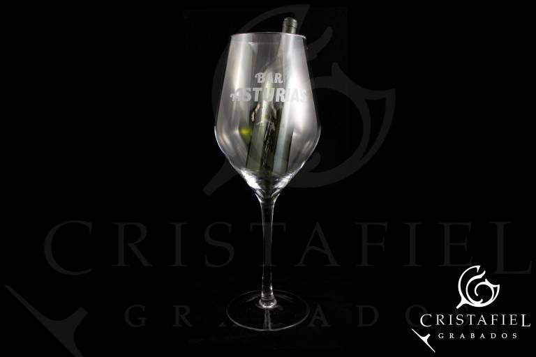 Copas Gigantes Premium Vino 75 cm Grabados Cristafiel